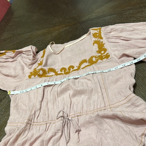 Free People Pink Blouse with Gold Accents - Picture 8 of 11